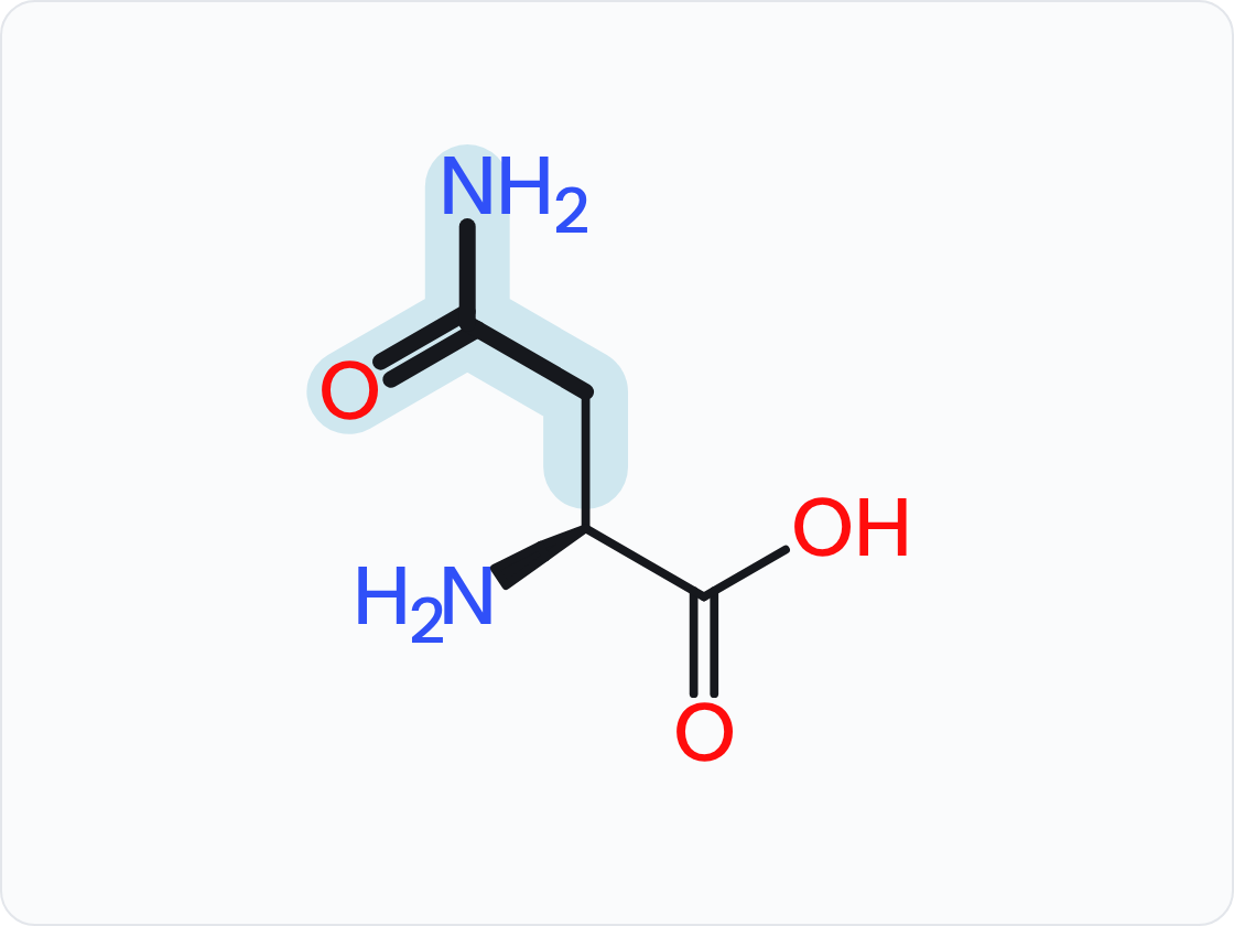 Skeletal structure of an amino acid, drawn as the un-ionized free acid with the amino group at left and the carboxylic acid at right; the side chain (R group) is shaded and drawn with heavier bonds.