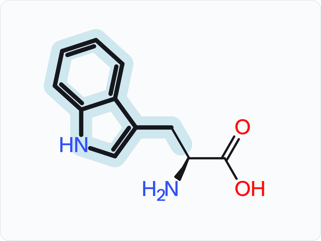 Skeletal structure of an amino acid, drawn as the un-ionized free acid with the amino group at left and the carboxylic acid at right; the side chain (R group) is shaded and drawn with heavier bonds.